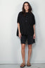 SoSue - Blouse - Cowboy button linen - Black