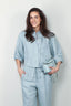 Forte_Forte - Blouse - Chic Linen Shirt - Acqua