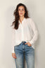 Forte_Forte - Top - Heavy Habotai Silk Crater Neck Shirt - Neve