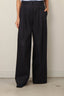 Tibi - Broek - Bio Twill Triple Pleat Pant - Dark Navy