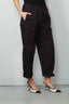 Forte_Forte - Broek - Chic Cotton Linen Drawstring Pants - Noir