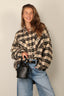 Denimist - blouse - Boyfriend - beige/black plaid