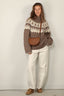 6397 - Trui - Sedona Hand Knit - Mink Fairisle - BYLOTTE