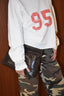 Nili Lotan - Sweater - 95 Gladys Sweatshirt - Ecru/ Red Print