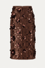 Rotate - Rok - Sequins Midi Skirt - Chicory Coffee