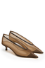 Le Monde Béryl - Sandalen - Babouche Kitten Heel Mesh - Brown