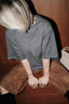 RÓHE - T-Shirt - Oversized Merino T-Shirt - Dark Grey Melange