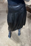 Tibi - Rok - Leather Asymmetrical Balloon Skirt - Black