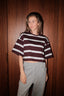 BYLOTTE Studios - T-Shirt - Olsen Tee - Bordeaux / White / Navy