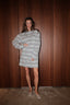 BYLOTTE Studios - Jurk - Taylor Dress - Grey Melange / White / Black