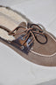 Posa - Loafers - Boat Loafer Brushed Fur Suede / Leather - Coffee / Dark Brown
