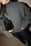 Rotate - Trui - Knit Highneck Jumper - Gray Pinstripe