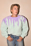 SAGE AND IVY - Sweater - Sigrid - Mint / Lila