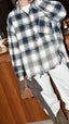 The Tales - Blouse - Cutaway Bleached Flannel Shirt - Cream