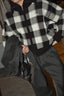 Golden Goose - Vest - Journey W's Knit Dress Rachelle Wool Check Jacquard - Afterdark / Oatmilk