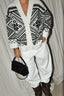 Max Mara - Vest - Belgio - Black Geometric Pattern