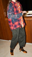 The Tales - Blouse - Reworked Pierced Flannel Shirt - Orange