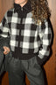 Golden Goose - Vest - Journey W's Knit Dress Rachelle Wool Check Jacquard - Afterdark / Oatmilk