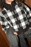 Golden Goose - Vest - Journey W's Knit Dress Rachelle Wool Check Jacquard - Afterdark / Oatmilk