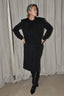 Tibi - Sweater - Feather Weight Viscose Removable Shoulderpad Long - Black