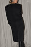 Tibi - Sweater - Feather Weight Viscose Removable Shoulderpad Long - Black