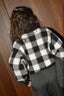 Golden Goose - Vest - Journey W's Knit Dress Rachelle Wool Check Jacquard - Afterdark / Oatmilk