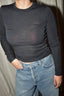 RÓHE - Top - Fine Merino Longsleeve - Anthracite Melange