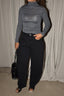 RÓHE - Top - Fine Merino Turtleneck - Mid Grey Melange