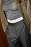 RÓHE - Broek - Boxer Detailed Trousers - Dark Grey Melange