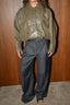 RÓHE - Jacket - Leather Blouson Jacket - Taupe