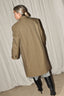 Tibi - Jas - Menswear Tech Twill Tailored Midi Mens Coat - Cedar Multi