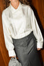 RÓHE - Top - Double Breasted Silk Top - Cream