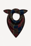 &Daughter - Sjaal - Argyle Foulard - Dark Brown/ Port/ Navy/ Pagoda