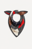 &Daughter - Sjaal - Argyle Foulard - Grey / Red / White/ Hazelnut