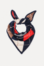 &Daughter - Sjaal - Argyle Foulard - Navy / White / Red / Hazelnut