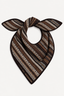 &Daughter - Sjaal - Fairisle Foulard - Dark Brown / Brown Sugar Multi