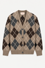 &Daughter - Vest - Ava Argyle Cardigan - Dark Natural / Porcupine / Grey