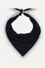 Ganni - Bandana - Wool Lace Triangular Scarf - Sky Captain