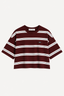 BYLOTTE Studios - T-Shirt - Olsen Tee - Bordeaux / White / Navy