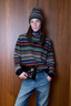 Suzie Kondi - Bandana - Madilli Scarf - Black Multi Stripe