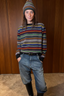 Suzie Kondi - Sweater - Kismet Jumper - Black Multi Stripe