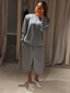 Tibi - Short - Feather Weight Viscose Neoprene Relaxed Short - Grey