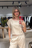 Suzie Kondi - Top - Kori Crop Top Linen - Natural