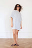 Raff Collective - Jurk - T Dress - Grey Melange