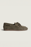 Posa - Loafers - Boat Loafer Brushed Suede - Khaki