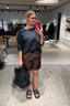 Ganni - Short - Printed Flyweight Nylon Boxer Shorts - Chicory Coffee