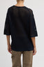 Tibi - Top - Crochet Netting Oversized Easy T - Navy