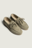 Posa - Loafers - Boat Loafer Brushed Suede - Khaki