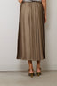 Tibi - Rok - Feather Weight Pleated Pull On Skirt - Dark Stone