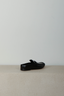 Posa - Loafers - Penny Loafer Wrinkle Mule Leather - Black